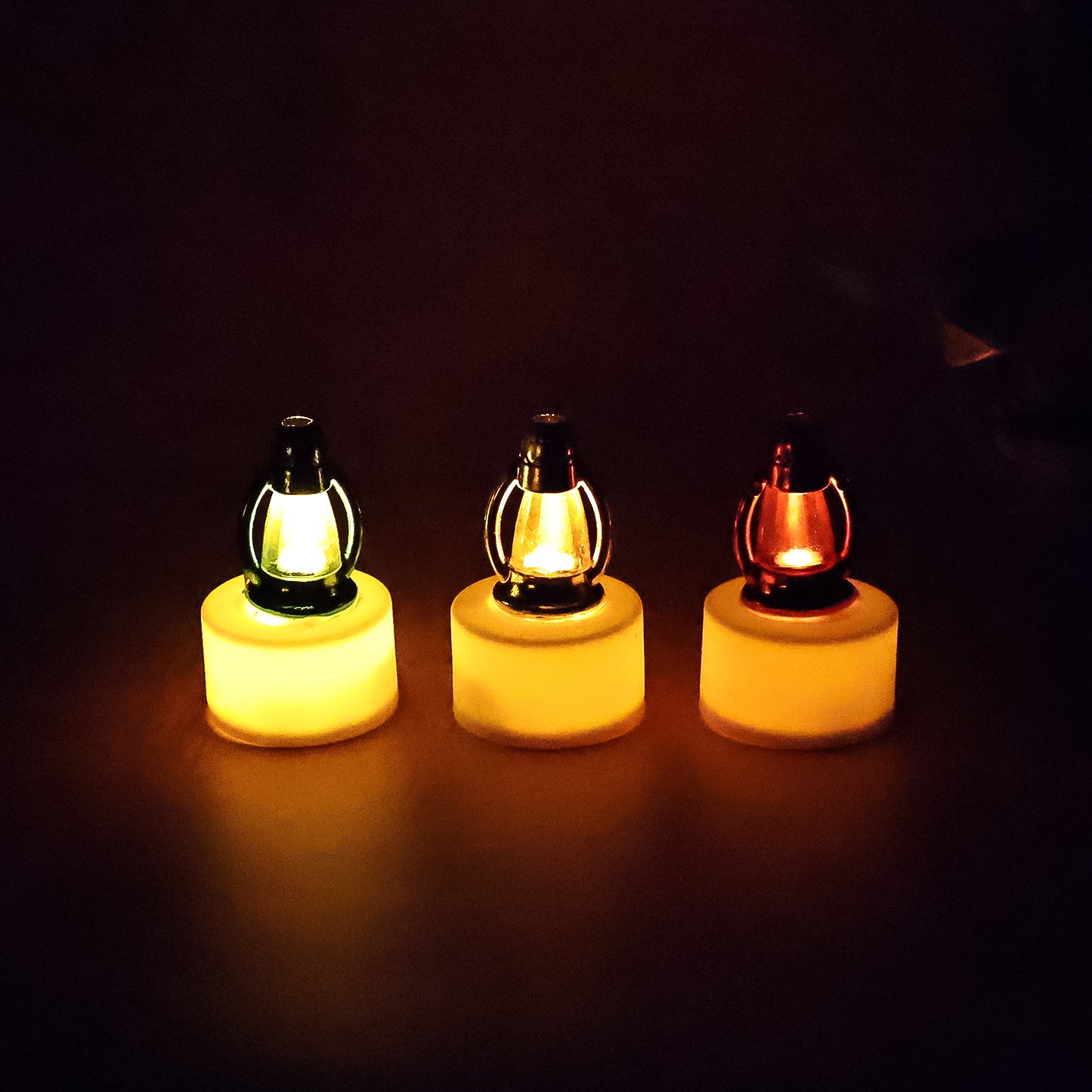 Set of 6 Decorative LED Lantern Candles Flameless Tealight Lamps with Warm White Glow Battery Operated for Home Diwali Wedding Party and Festive Decoration