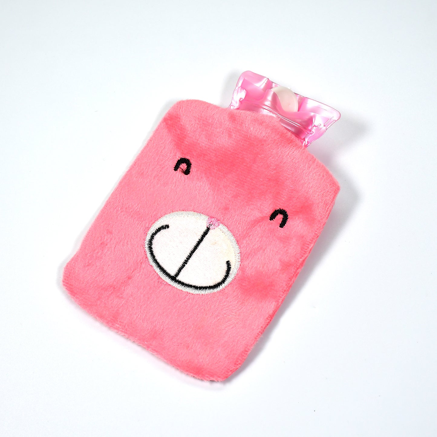 Pink Small Hot Water Bag with Soft Cover – Portable Natural Rubber Heat Therapy Bottle for Pain Relief, Menstrual Cramps, Neck, Shoulder, Back and Hand Warmer