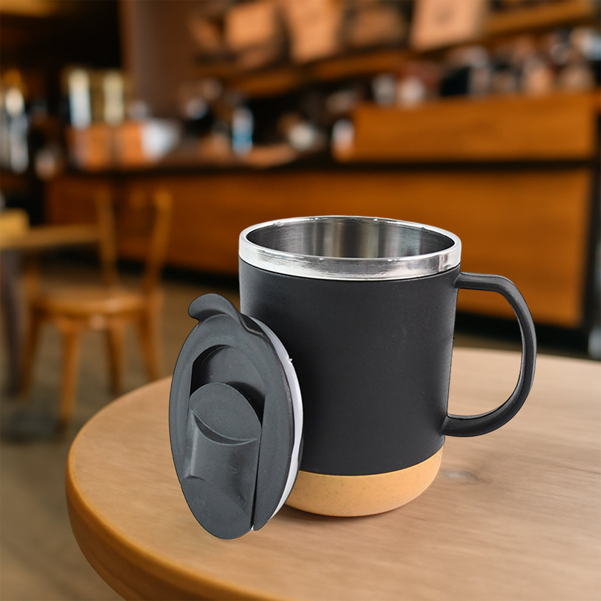 Double Wall Travel Cup | Insulated Coffee Mug With Spill-proof Lid (450ml, 1 Pc)