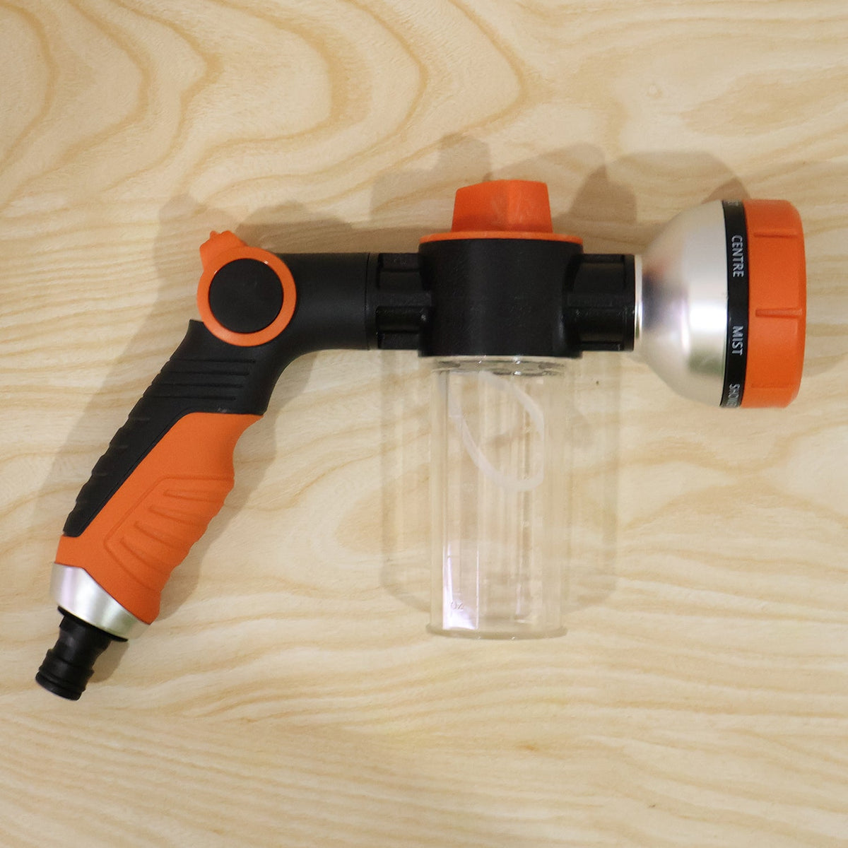 Adjustable Hose Spray Nozzle with Foam Soap Bottle | Multi-Pattern Water Spray Gun for Car Washing, Garden Watering and Outdoor Cleaning