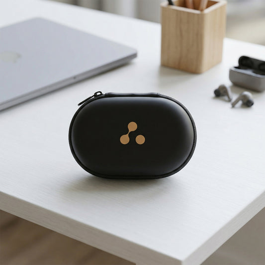 Wireless Earbuds Hard Shell Carry Case Protective Zipper Storage Pouch for AirPods Bluetooth Earphones Charging Cable and Small Accessories (1 Pc)