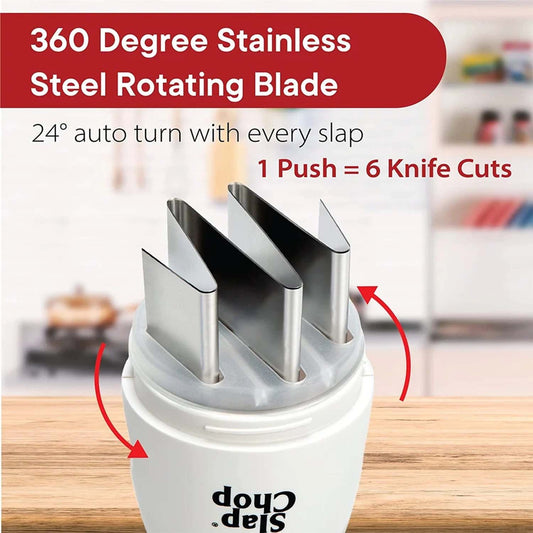 Slap Chop Hand Press Vegetable and Fruit Chopper – Manual Food Dicer and Onion Cutter for Effortless Kitchen Prep – Multi-Functional Push-Down Chopper for Vegetables, Dry Fruits, and Nuts (1 Pc)
