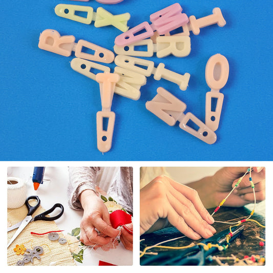 Alphabet Letter Beads Set for Craft Decoration and DIY Projects – Decorative Plastic Letter Beads for Jewelry Making, Art and Creative Activities (1 Set)