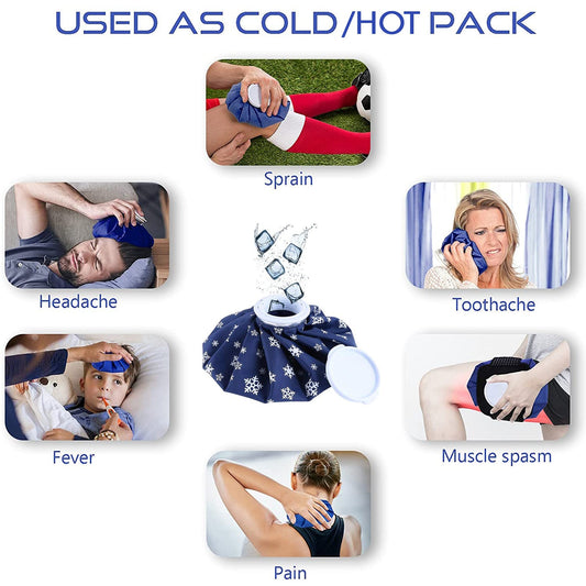 Reusable Pain Relief Ice Bag for Cold Therapy – Leakproof Fabric Ice Compress Bag for Joint, Muscle and Sports Recovery (1 Pc)