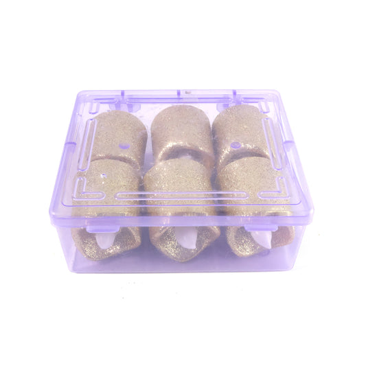 Christmas Premium Glitter Led Tealight Candles (6 Pc Set)