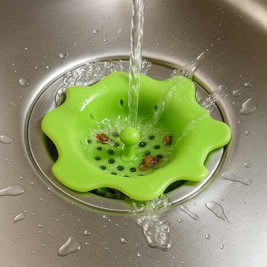 Flexible Silicone Sink Strainer & Drain Hair Catcher for Kitchen, Bathroom & Wash Basin