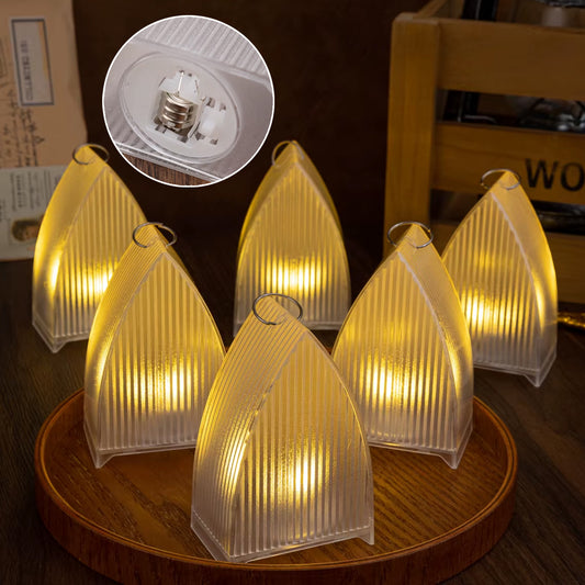 Set of 3 Flameless LED Decorative Lantern Lights | Battery Operated Warm Glow Lanterns for Home, Festival & Event Décor