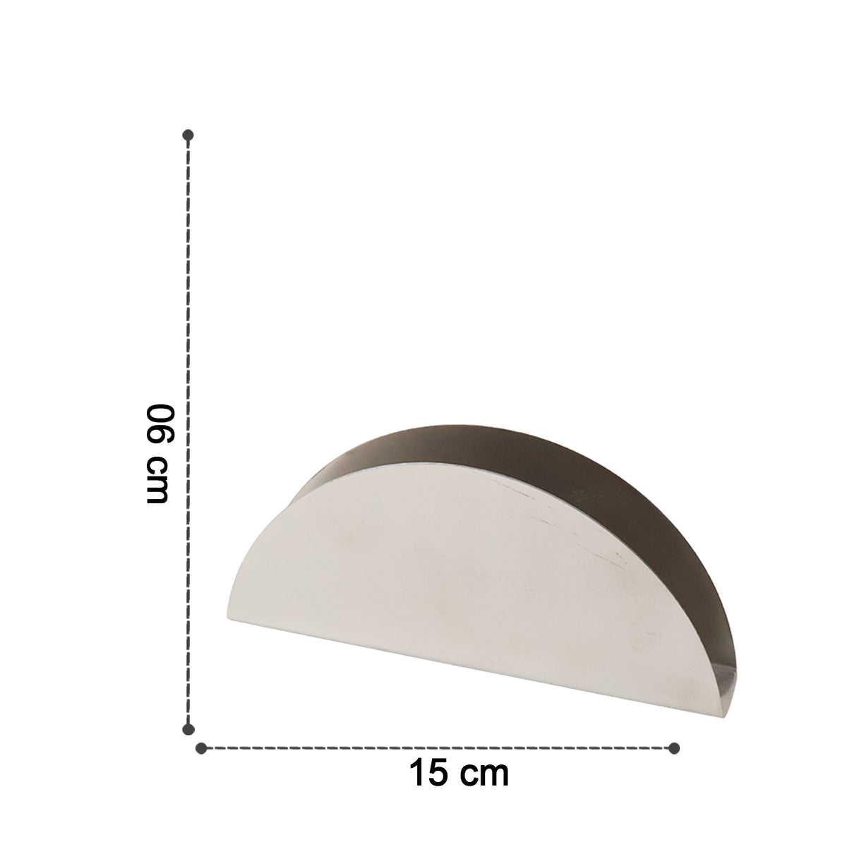 Stainless Steel Half-Moon Tissue Paper Napkin Holder Stand – Elegant Tabletop Dispenser (1 Pc)