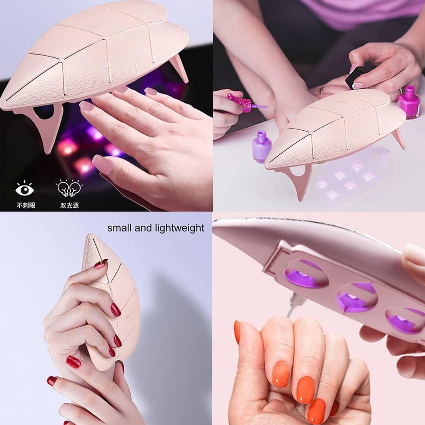Mini 6W UV LED Nail Lamp with USB Cable Gel Nail Dryer for Gel Polish UV Resin Nail Art Home DIY and Professional Salon Manicure 1 Piece
