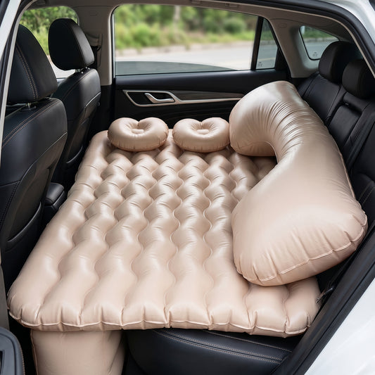 Car Air Mattress Bed Set Inflatable Back Seat Travel Bed with 2 Pillows and Electric Air Pump Portable Car Sleeping Mattress (1 Set)