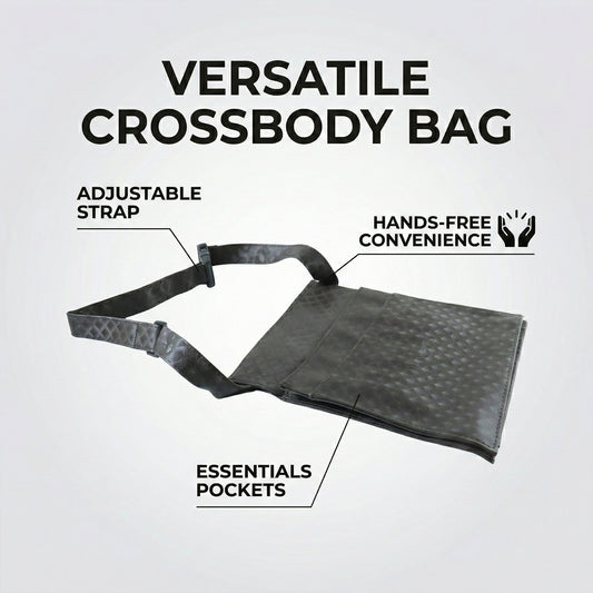 Mens Womens Quilted Crossbody Sling Bag With Adjustable Strap (1 Pc)