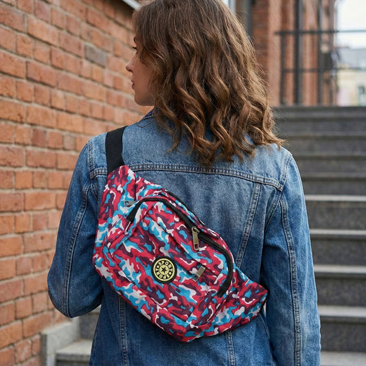 Stylish Multi-Purpose Waist Bag and Crossbody Sling Pouch with Adjustable Strap and Secure Zipper Compartments
