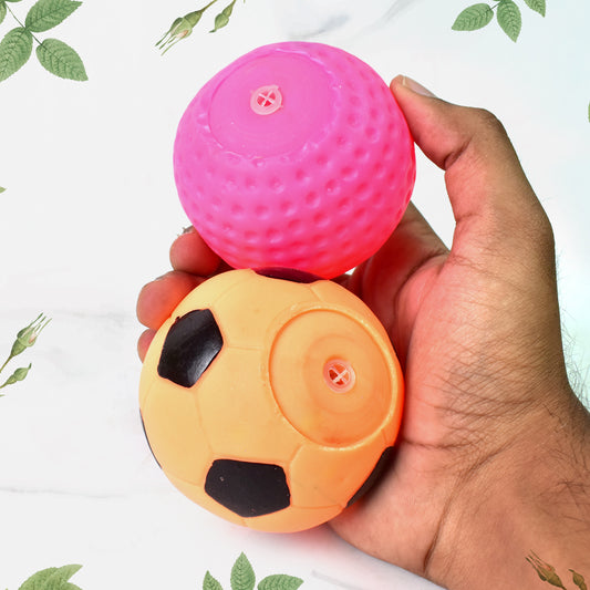Set of 3 Soft Squeeze Balls for Kids – Non-Toxic Lightweight Indoor and Outdoor Play Balls with Whistle (Assorted Colors)