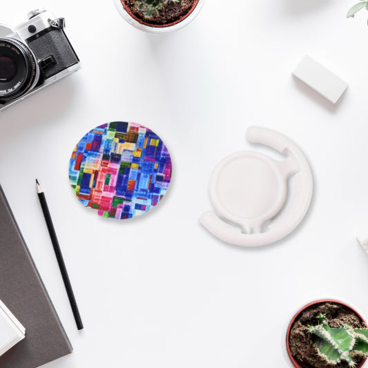 Fashion Design Pop-Up Mobile Phone Grip Holder – Flower Pop Clip Phone Stand & Grip (1 Pc)