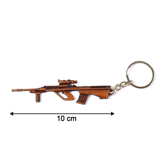 Metal Gun Shape Keychain – Premium Miniature Gun Design Key Ring for Men, Gamers & Collectors | Heavy-Duty Alloy Bag Charm & Stylish Daily Accessory (1 Pc)