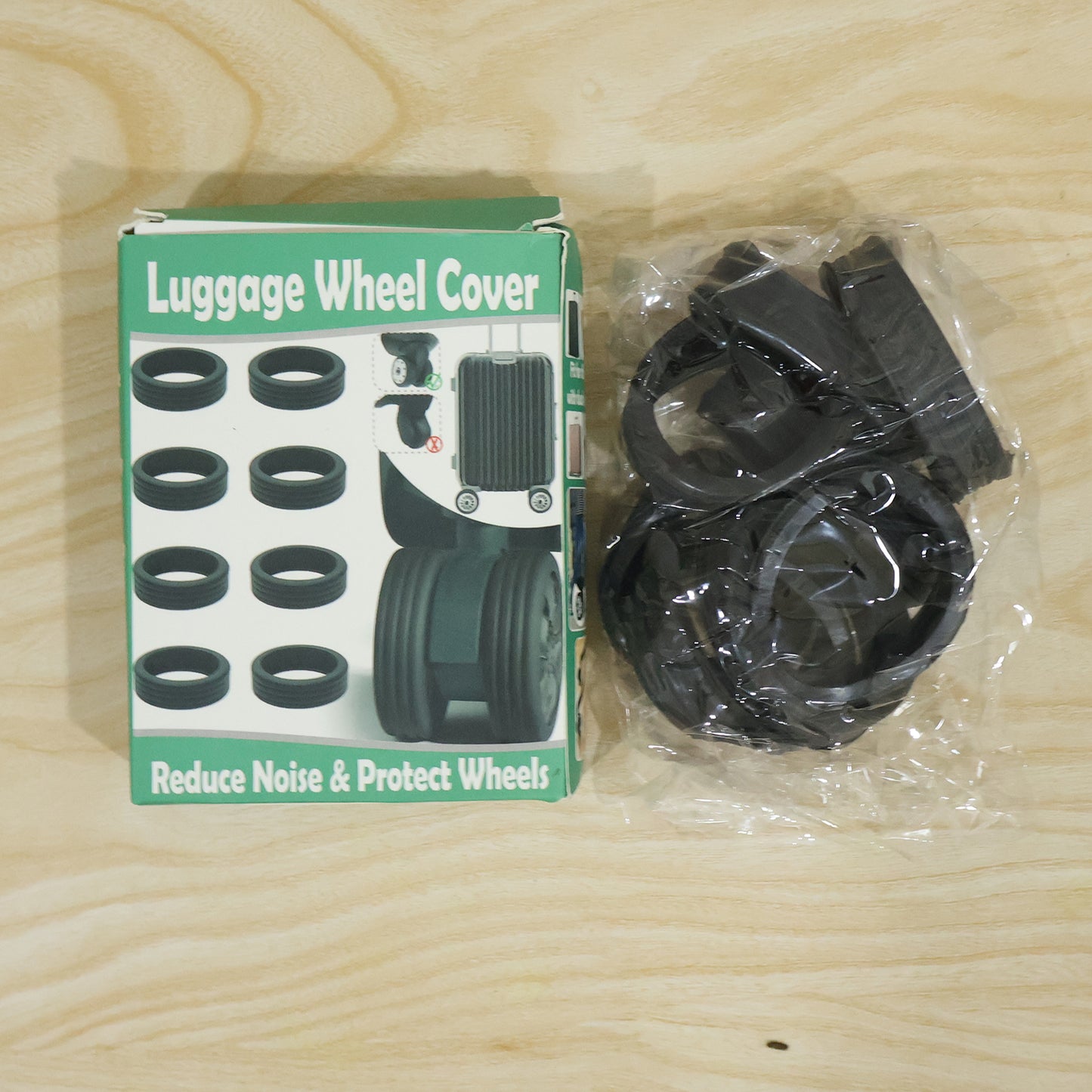 Silicone Luggage Wheel Cover Set of 8 Noise Reducing Wheel Protectors for Suitcase Trolley Bags and Travel Luggage (8 Pc Set)