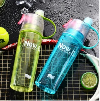 Outdoor Sports Water Bottle with Spray Mist – 600 ml