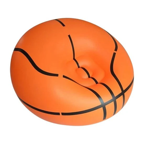 Football Inflatable Sofa Chair Cartoon Soccer Ball Design Folding Lounge Chair for Kids and Adults 110 x 85 Cm