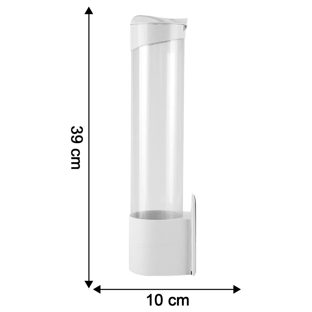 Automatic Paper Cup Dispenser Holder (1 Pc) | Wall Mounted Transparent Cup Storage with Dustproof Lid | Hygienic & Space-Saving Organizer