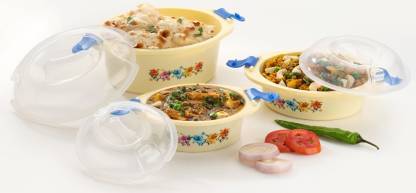 Hot N Fresh Insulated Plastic Casserole Gift Set 3 Pieces Double-Walled Food Storage and Serving Casserole Set