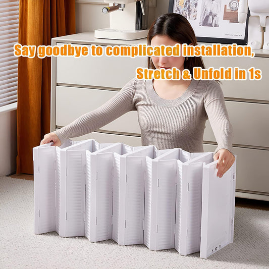 Stackable Multifunctional 6 Layer Storage Organizer Cart Foldable Drawer Shelf Basket Rack with Wheels for Kitchen Pantry Closet Bedroom Bathroom Laundry (1 Pc)