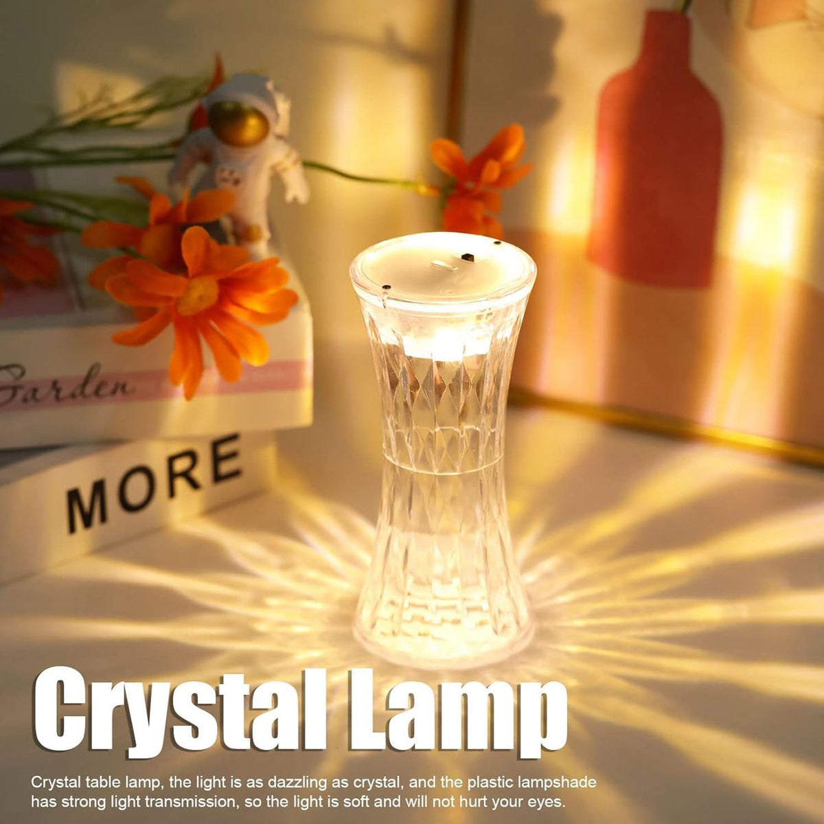 Crystal Lamp Universal Night Light Soft Lighting (1 Pc) | Eye Protection | Multipurpose Use