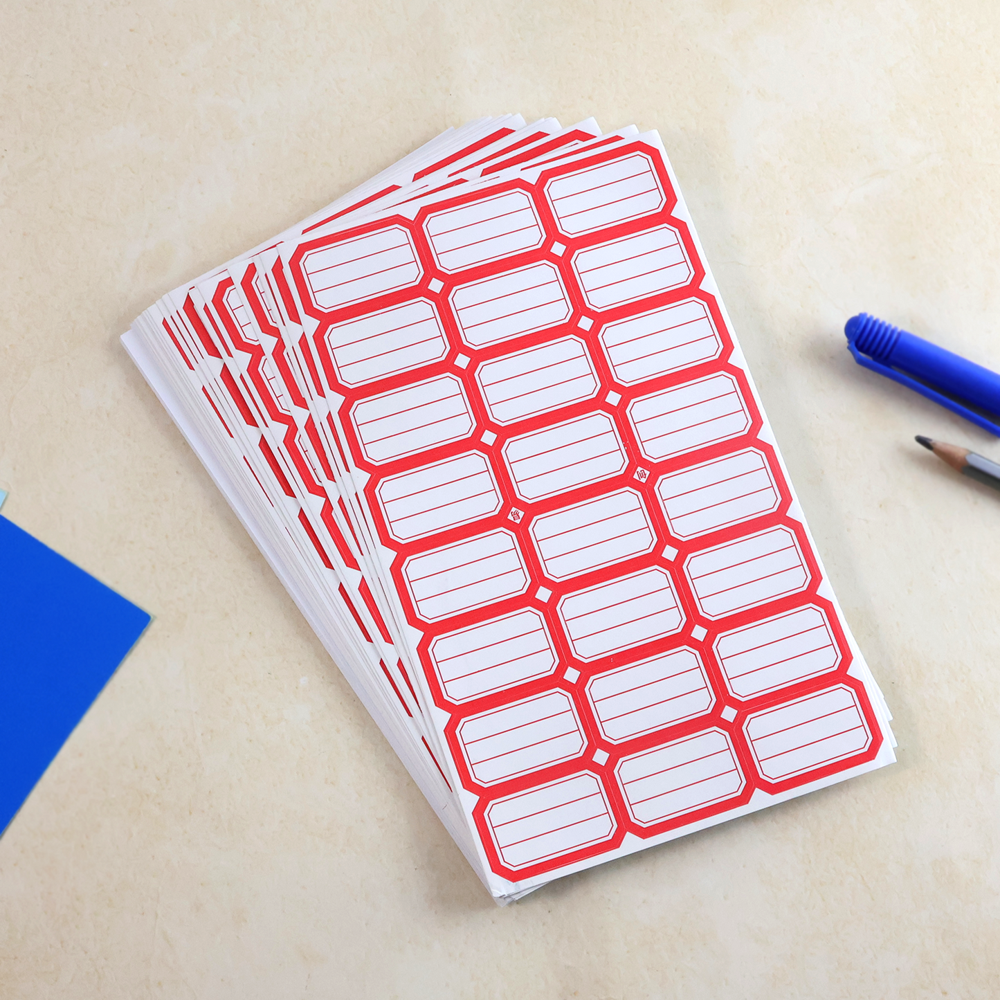 50 Sheets Self-Adhesive Label Stickers – Rectangular Labels for Shipping, Organizing, and Personalization