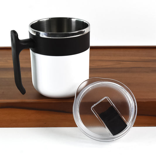 Apex Stainless Steel Pop Inner Mug - 350 Ml Approx Capacity (1 Pc) | Double Wall Insulated Coffee/Tea Mug with Spill-Resistant Lid & Comfortable Handle