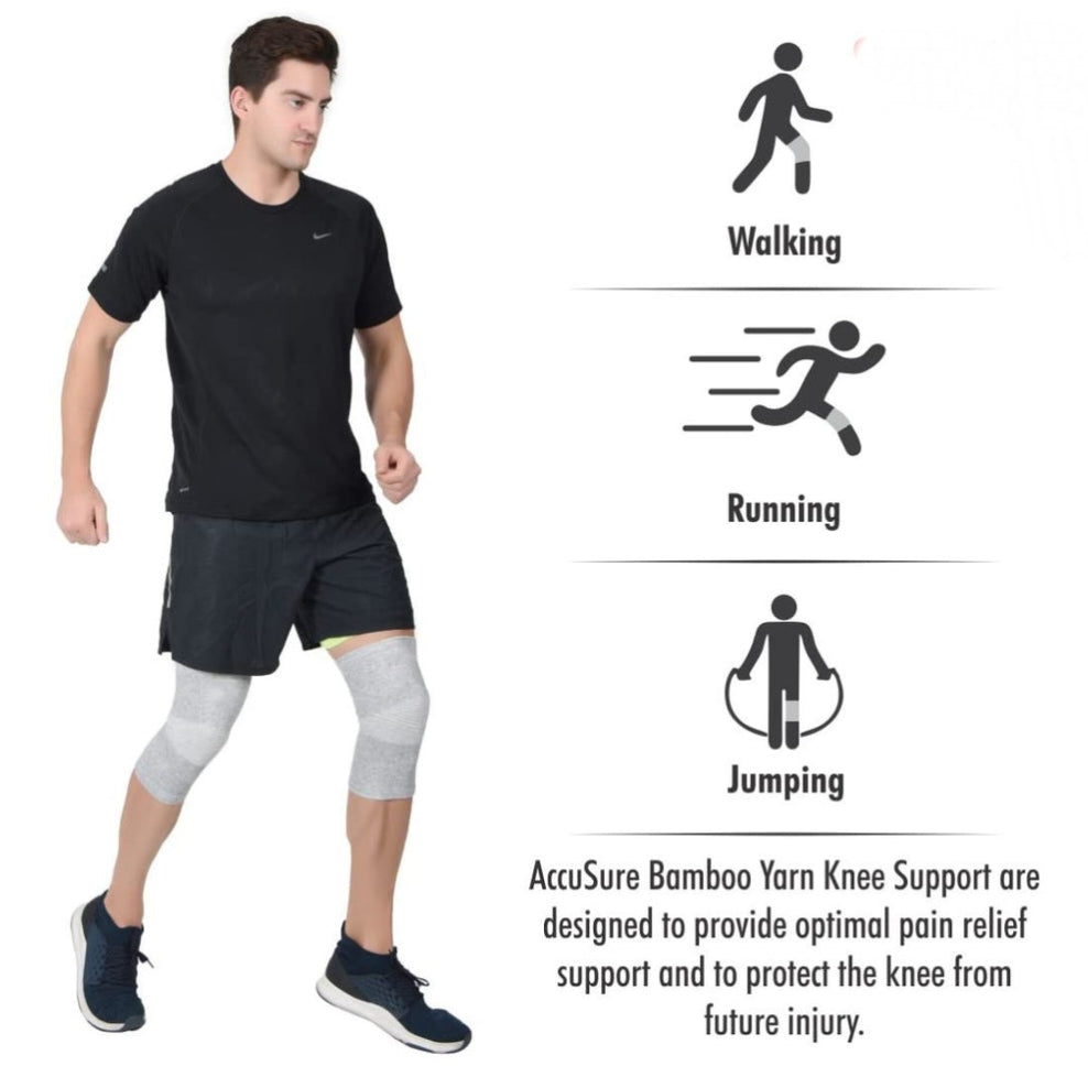 Bamboo Knee Sleeve for Pain Relief, Arthritis, Joint Support  – Breathable & Stretchable Knee Brace