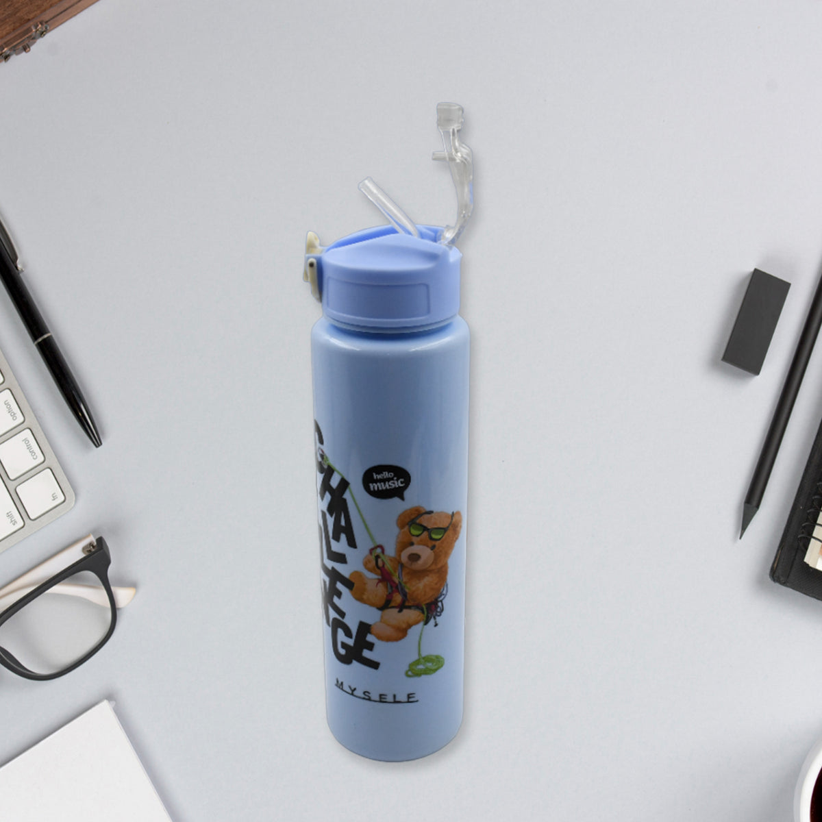 Plastic Water Bottle (Cartoon Printed) – 3 Pc Set (Different Sizes) | BPA-Free • Leak-Proof • Cartoon Printed • Perfect for Kids & Family Use