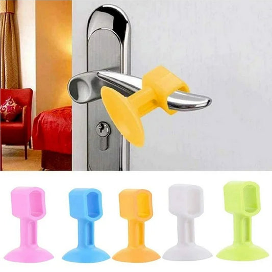 Self-sucking Silicone Door Stopper (5 Pcs) |Anti-Collision Wall Protectors | Self-Sucking | No Drill Installation