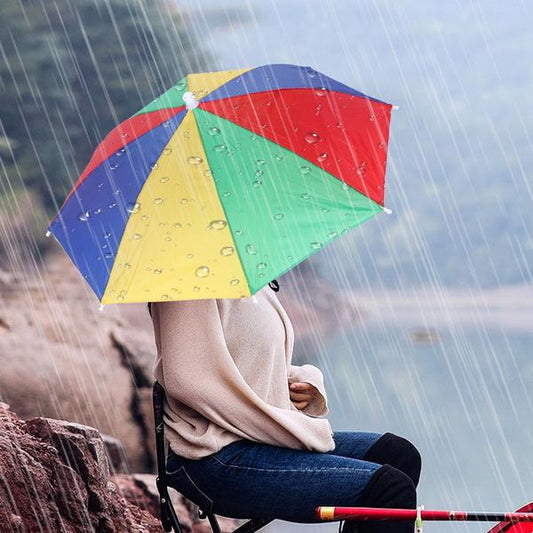 Hands-Free Umbrella Hat | Adjustable Sun & Rain Protection Hat for Adults & Kids