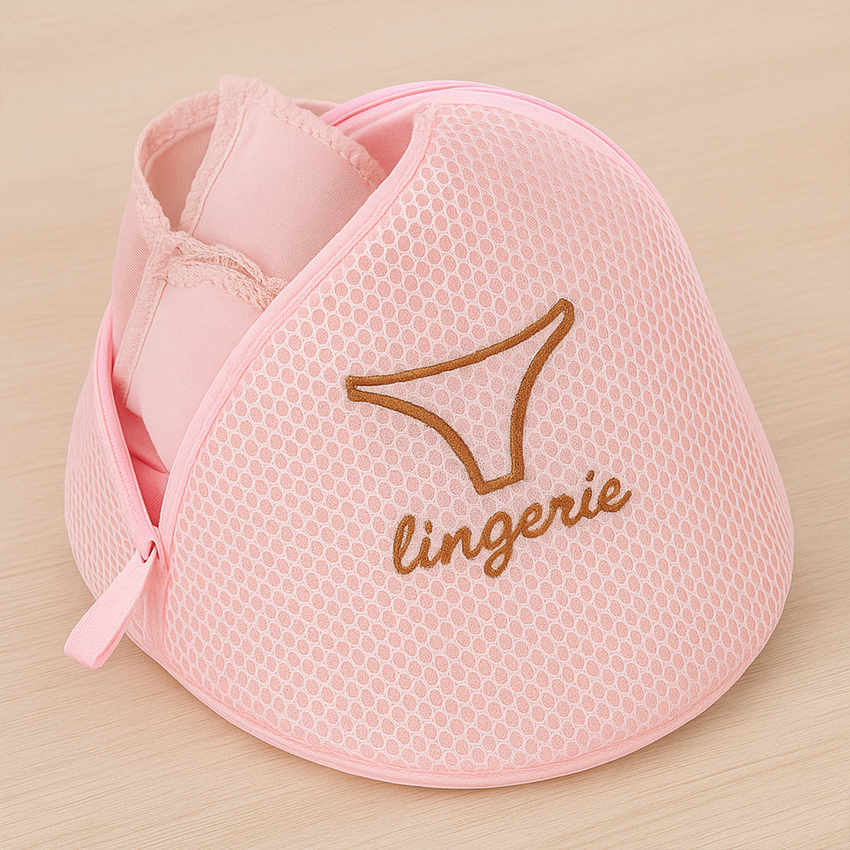 Lingerie Wash Bag - Dome-shaped Protective Mesh Laundry Pouch With Zip Closure (1 Pc) Safeguards Bras, Panties & Delicates in Machine Wash
