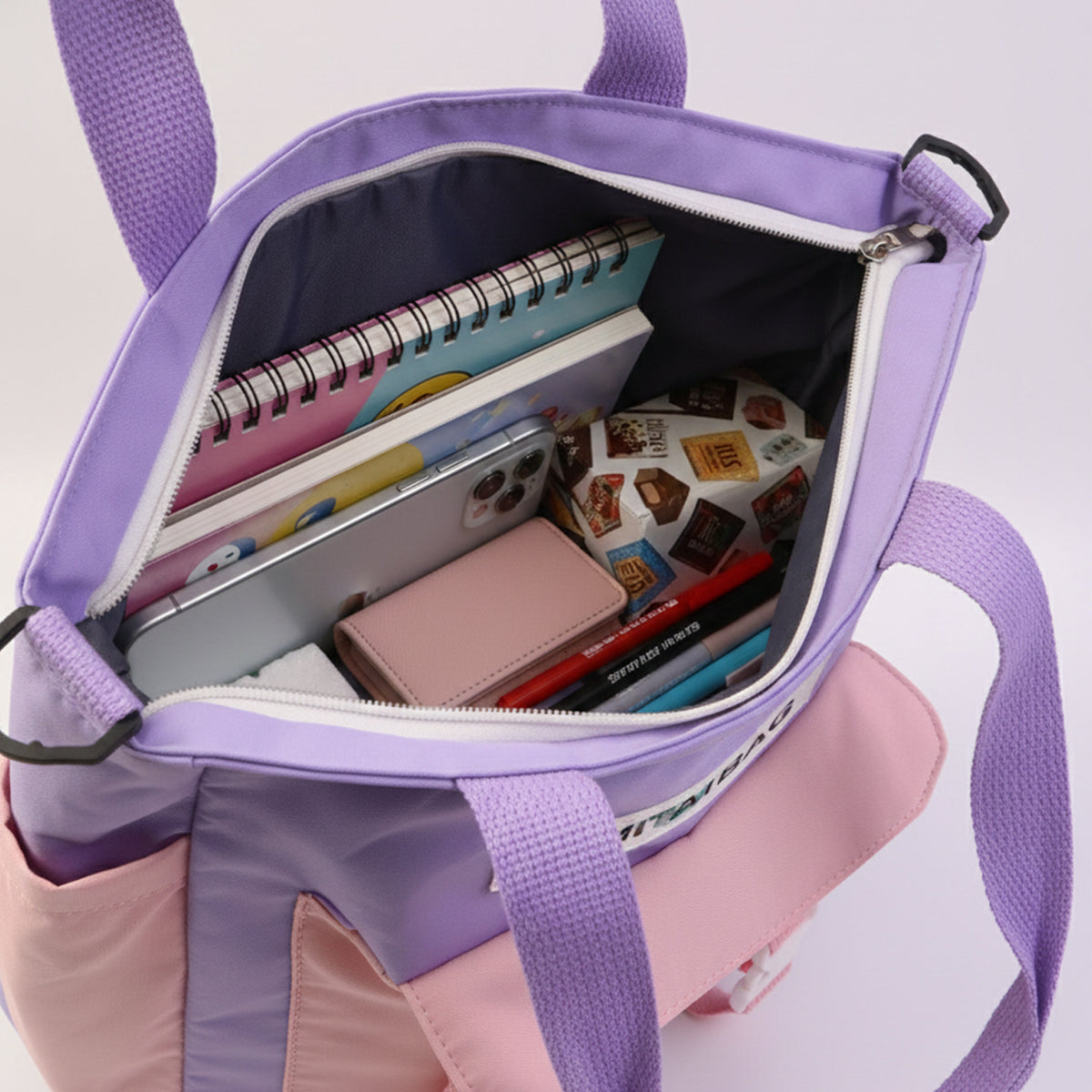 Trendy Multi-Pocket Shoulder Tote Sling Bag for Women & Girls – Spacious Casual Handbag for College, Office, Shopping, Travel & Everyday Use