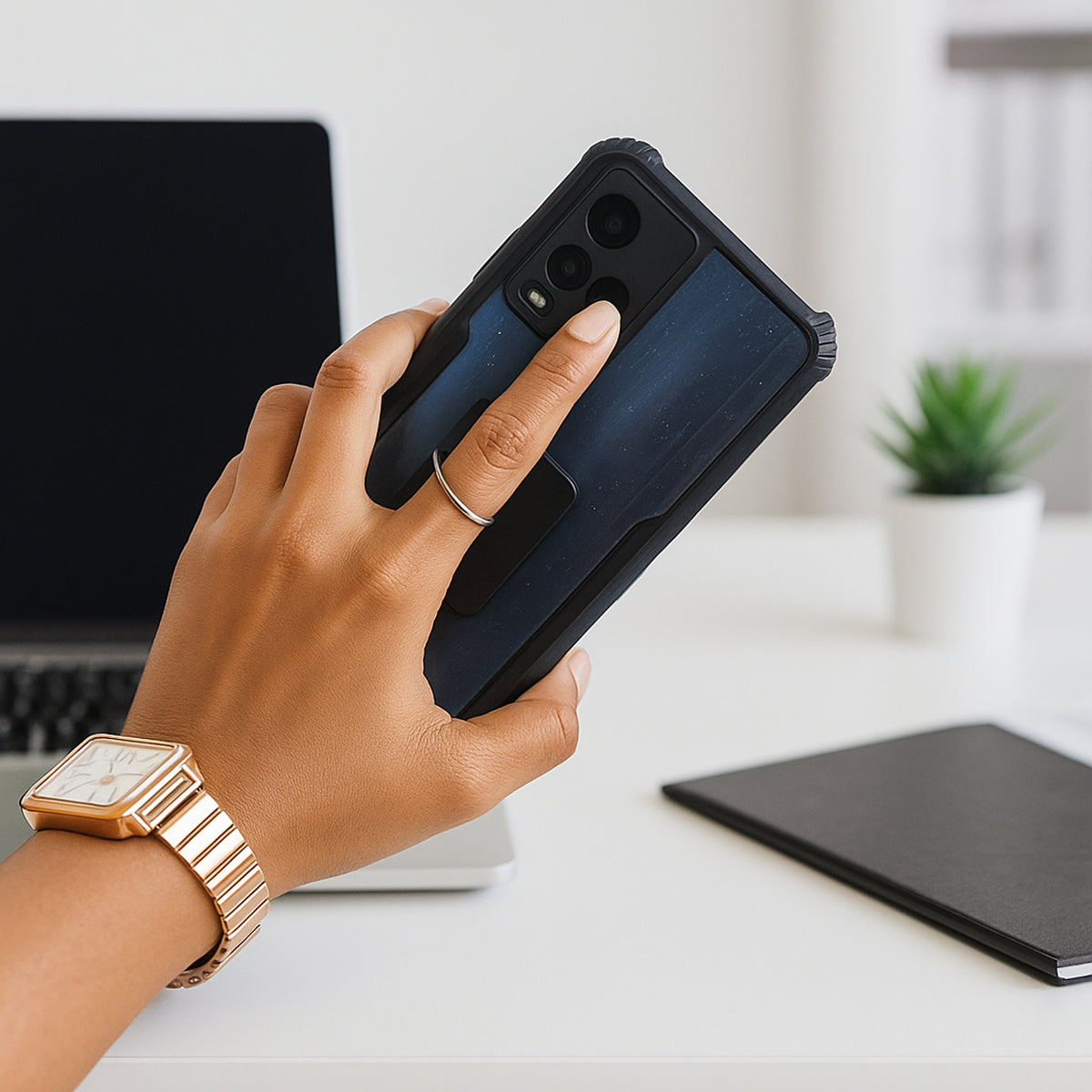 360° Rotation Mobile Phone Finger Ring Stand – Multi-Function Grip & Kickstand Holder (1 Pc)