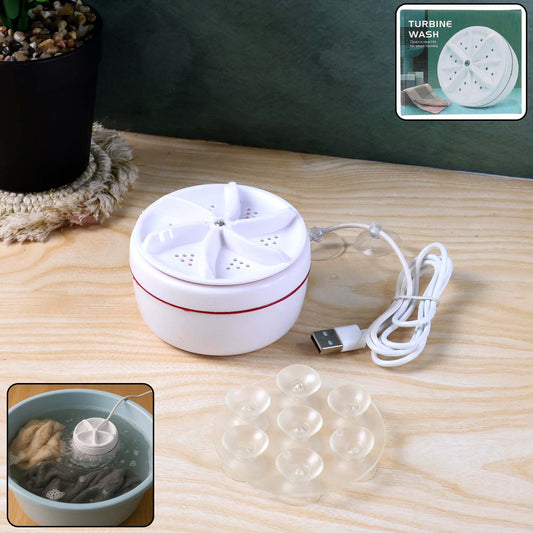 Mini Washing Machine Turbine – USB Lightweight Turbo Washer