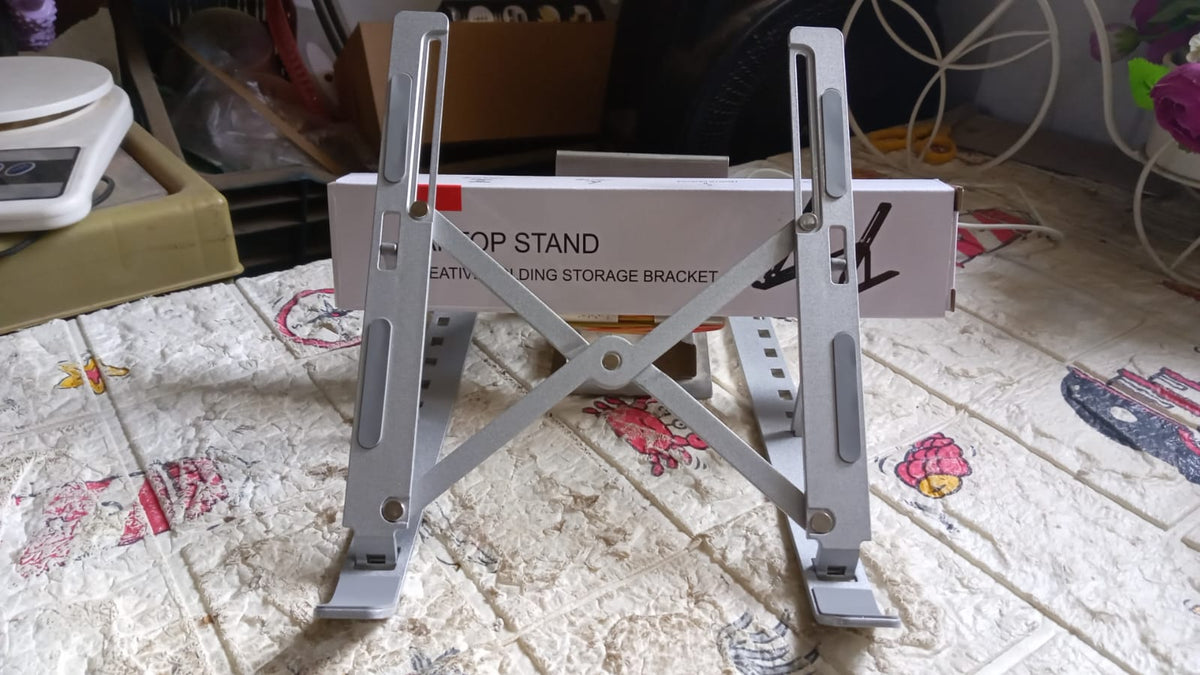 Metal Portable Laptop Stand for Desk | 6 Adjustable Angles | Laptop, Phone & Tablet Riser