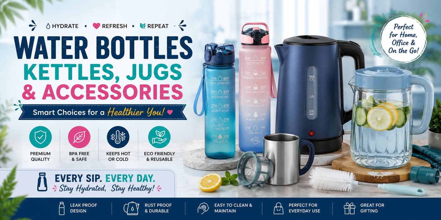 Water Bottles, Kettles, Jugs