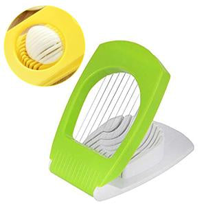 Plastic Multi Purpose Egg Cutter Slicer with Stainless Steel Wires for Boiled Eggs Fruits and Soft Food Slicing (1 Pc)
