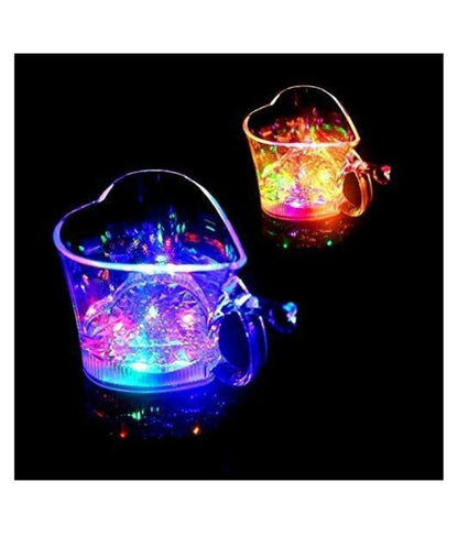 Heart Shape Activated Blinking LED Glass Cup