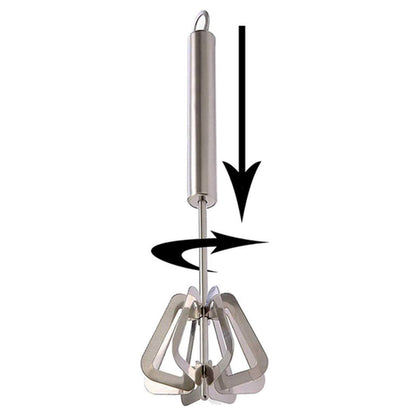 Stainless Steel Manual Hand Blender and Semi Automatic Mixi Beater – Multipurpose Kitchen Whisk for Mixing, Churning and Liquidizing