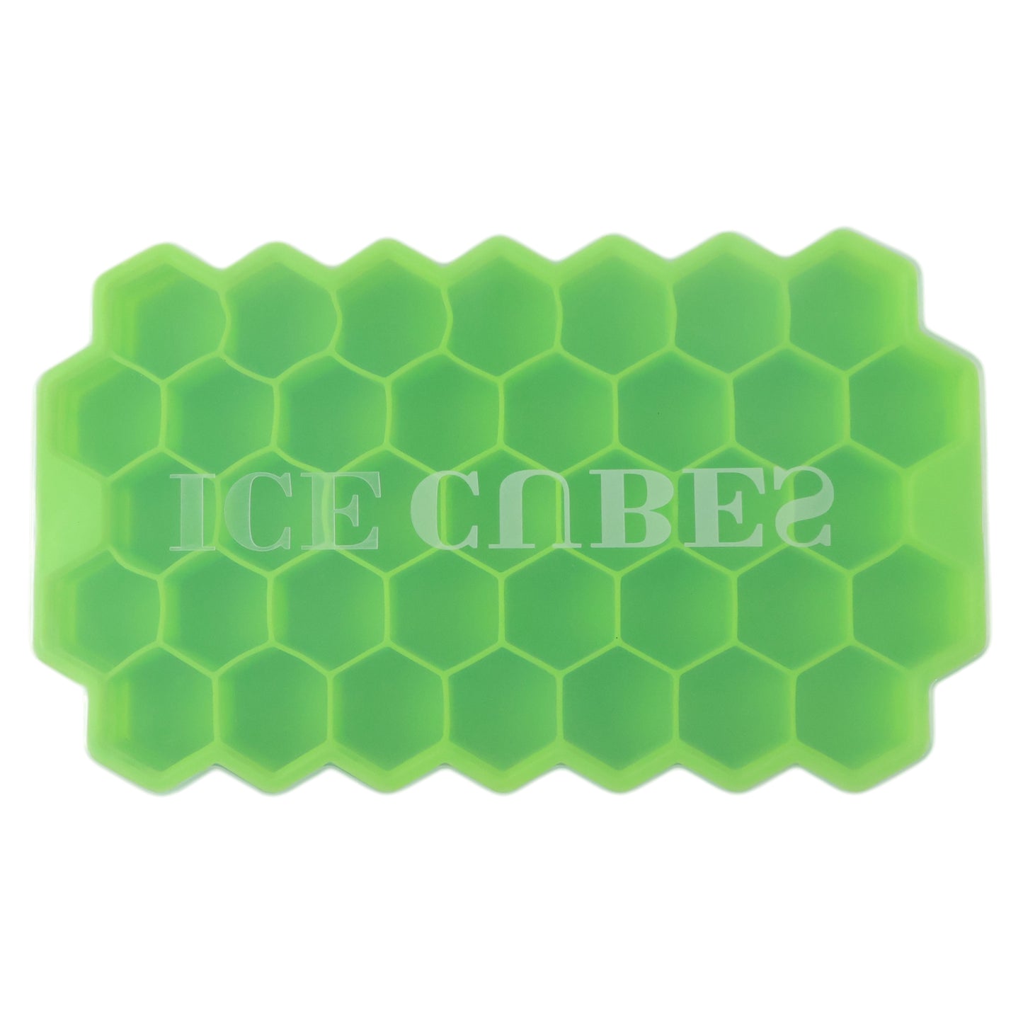Premium Honeycomb Silicone Ice Cube Tray with Lid, Hexagon Ice Maker Mold for Freezer, Flexible Easy Release Ice Mold for Treats (1 Pc)