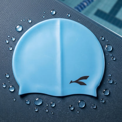 Silicone Swimming Cap Waterproof Stretchable Swim Head Cap for Men Women Kids Pool Training Bathing Hair Protection and Water Sports (1 Pc)