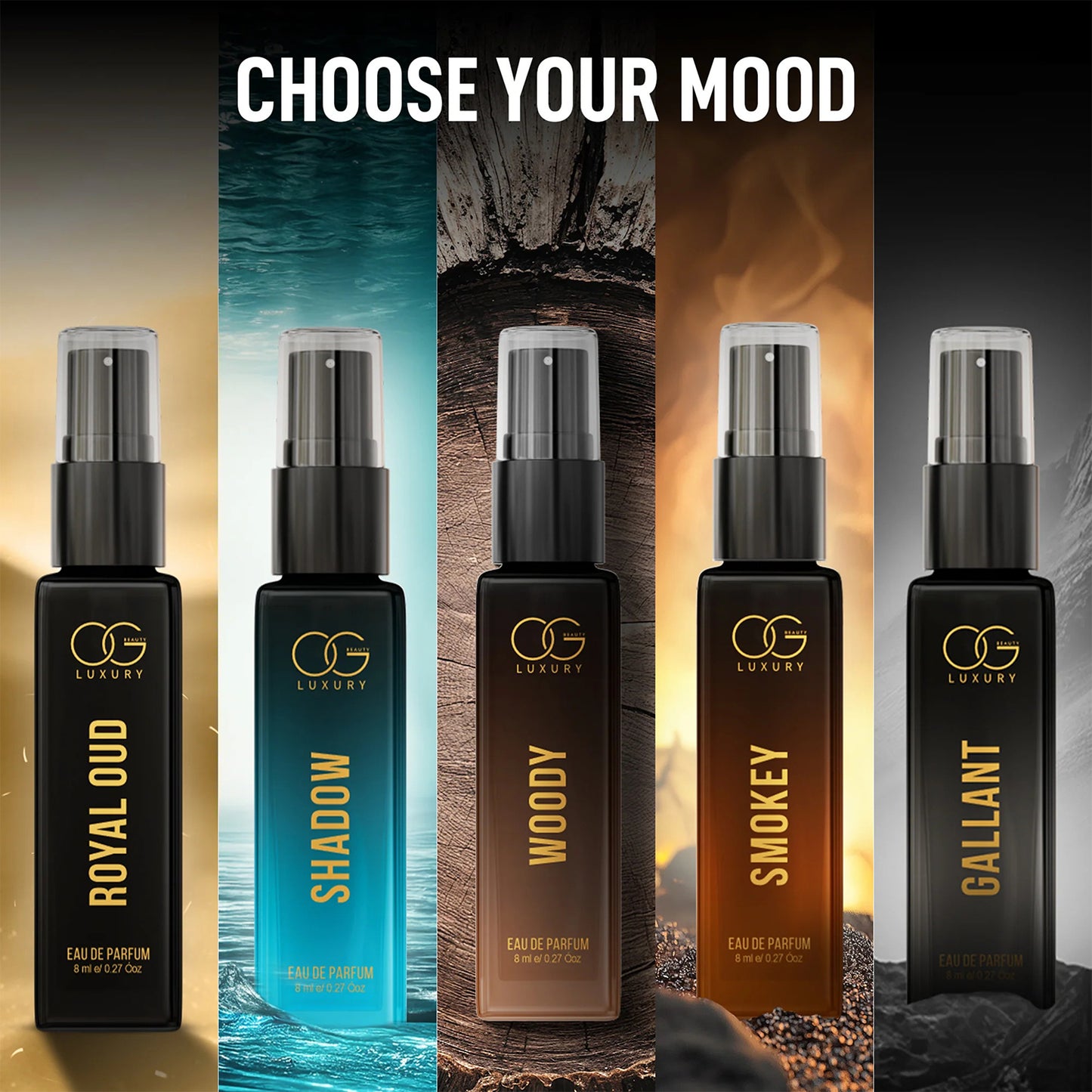 Og Beauty Luxury Perfume Combo Pack (8 Ml 5 Pc)