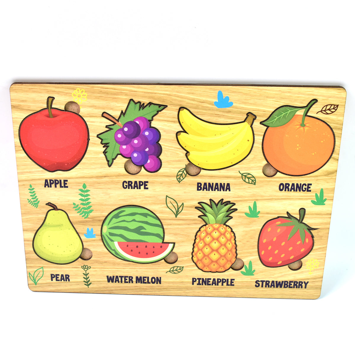 Wooden Fruit Shape Puzzle Board for Toddlers and Kids – Educational Learning Toy for Early Childhood Development
