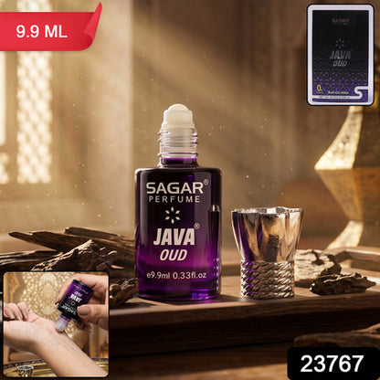 Sagar Java Oud Roll On Attar, Alcohol Free Long Lasting Woody Perfume Oil for Men and Women, 9.9 ml