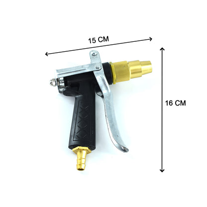 Gold Plated Metal Trigger Hose Nozzle Spray Gun with Adjustable Water Flow and Lock Pin for Garden, Car Washing and Cleaning