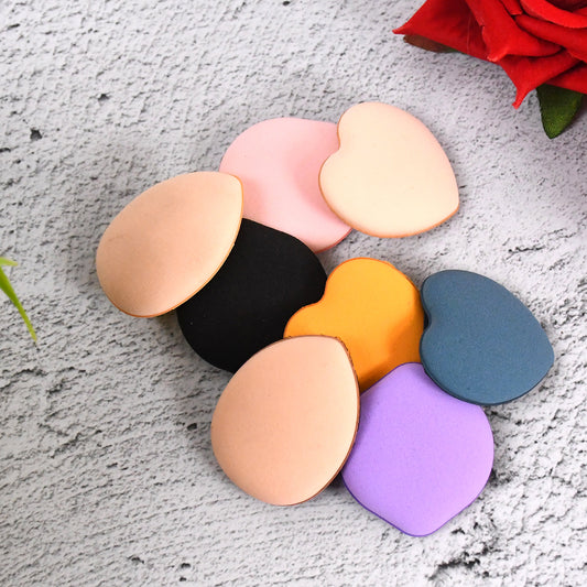 Mini Finger Powder Puff Makeup Sponges, Soft Finger Beauty Blender Puffs for Foundation, BB Cushion, Cream, Concealer, Blusher &amp; Powder (Multicolour, 8 Pcs Set)