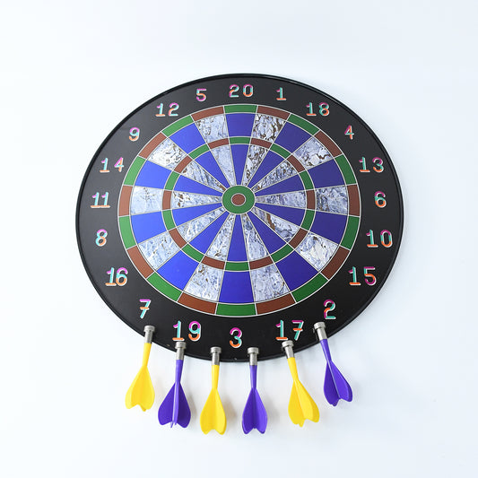 Magnetic Dart Board Game Set with 6 Soft Tip Magnetic Darts – Safe Indoor and Outdoor Target Game for Kids and Adults (1 Set)