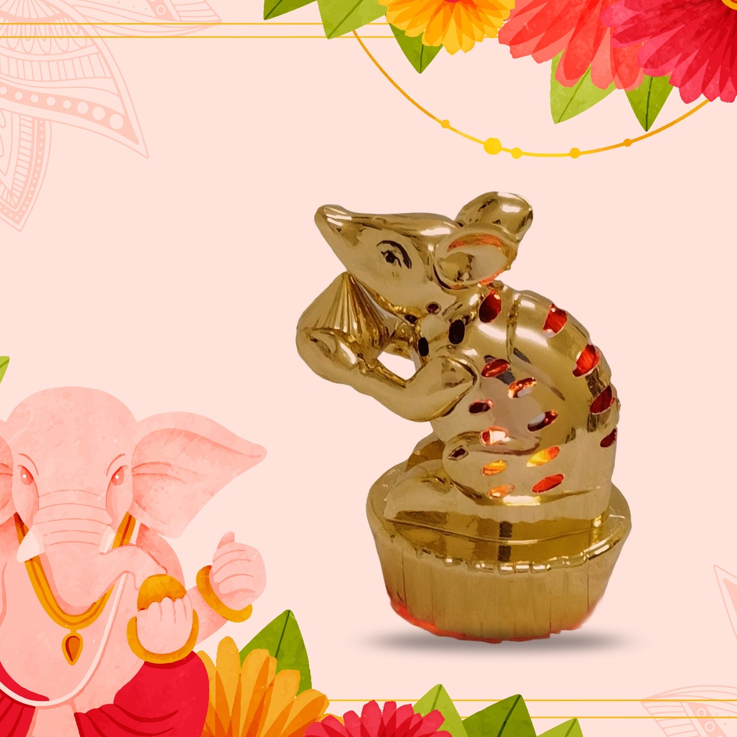 Multicolour Led Mushak For Ganpati Decorations (1 Pc)